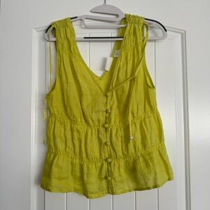 Cynthia Rowley Lime Tiered Tank